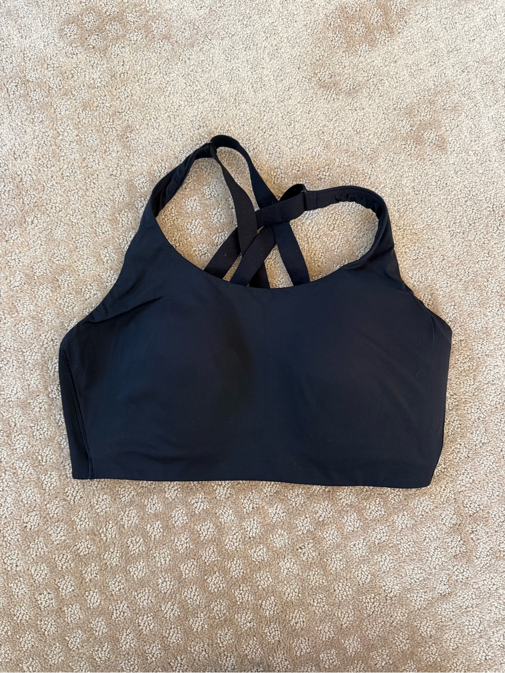 lululemon athletica Black Crossback Sports Bra